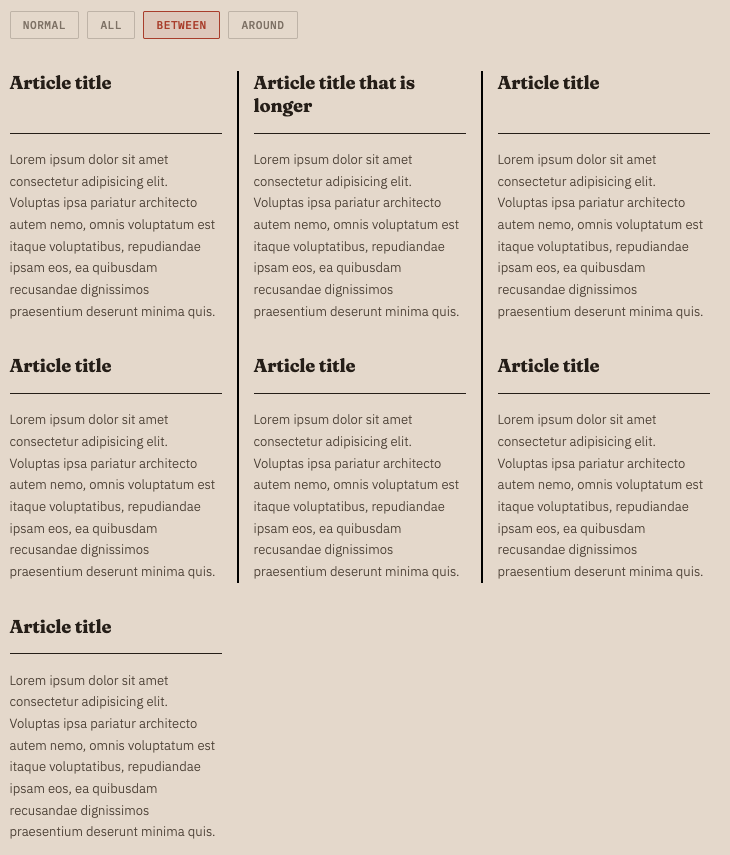 Article grid demo